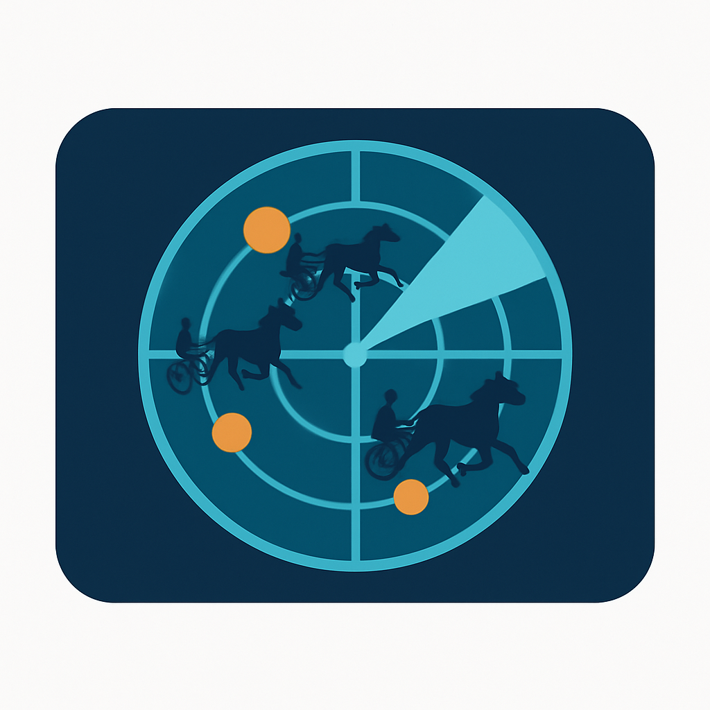 vignette de radar de course trot